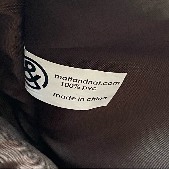 Matt & Nat Brown Vegan Leather Shoulder Strap Satchel Handbag Purse Large - Picture 13 of 14